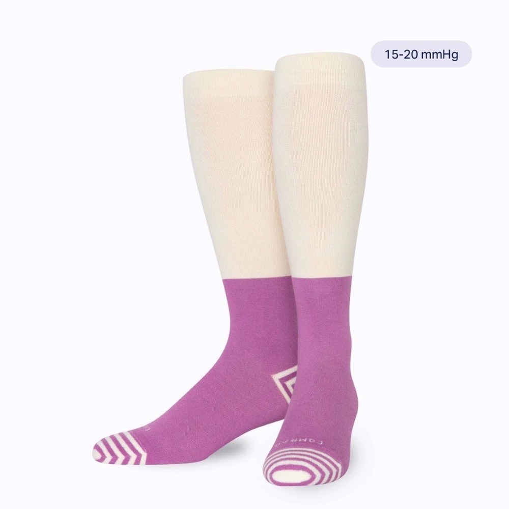 Set of two: Comrad knee high compression socks medium wide